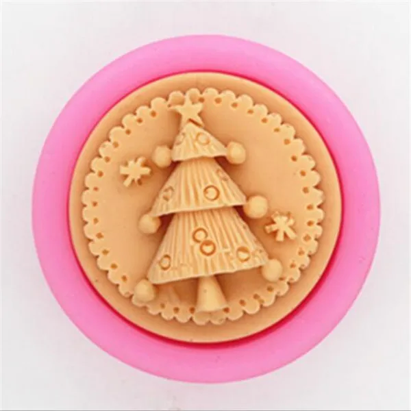 Горячая DIY Новогодние товары дерево торт Кружево силиконовые формы свечи плесень