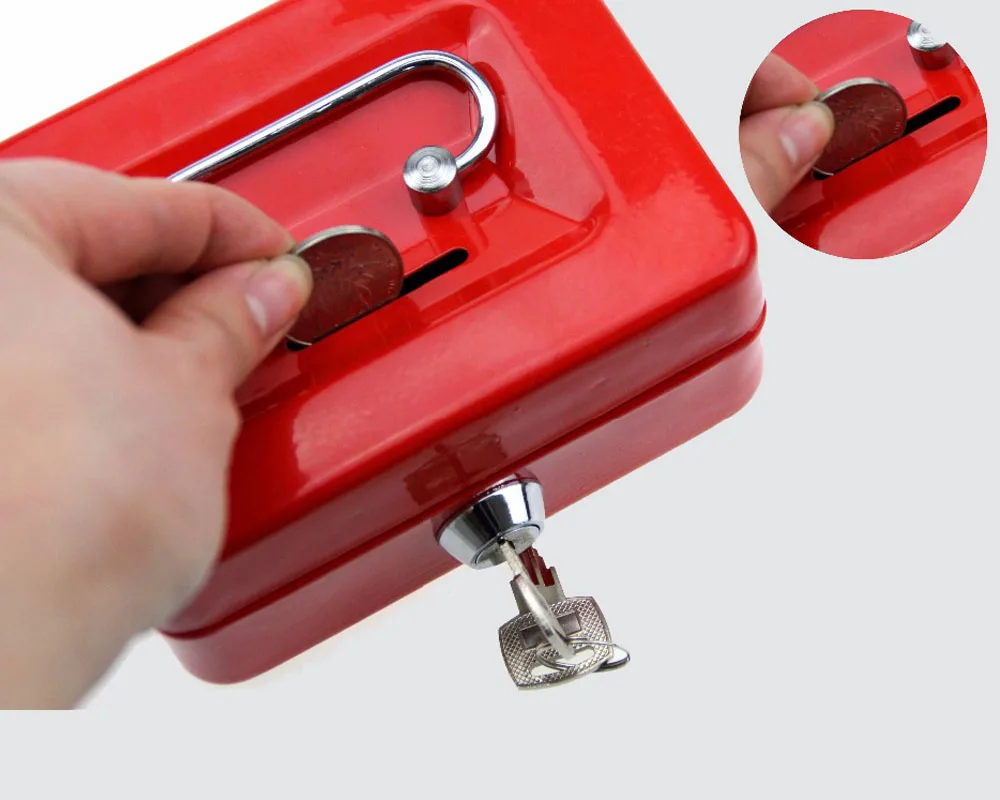 Запираемый металлический Сейф маленький подходит для украшения дома 4 9*3 7*2 2