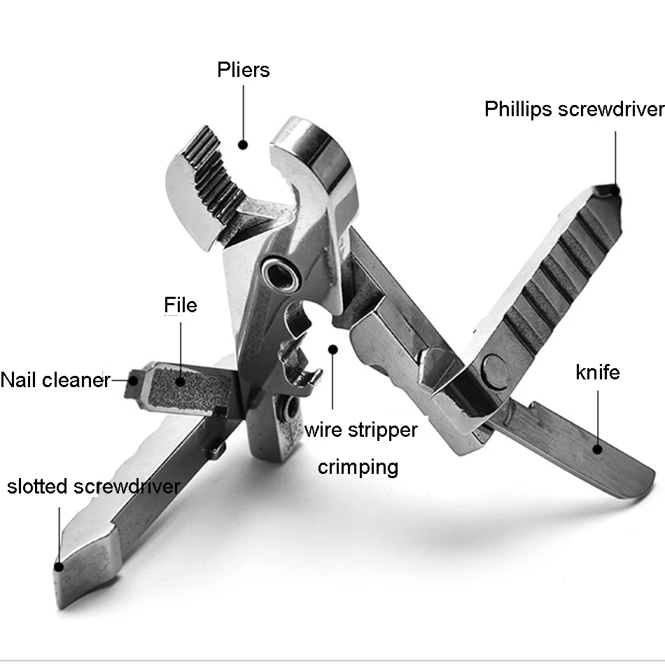 Многофункциональный инструмент оснащенный мини-плоскогубцами застежкой для