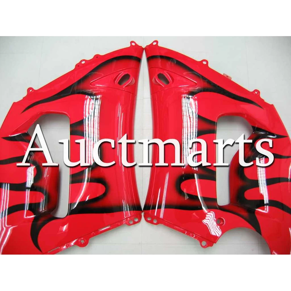Full Fairings For 2005 2006 Kawasaki ZX6R High Quality Bodywork ABS Injection Ninja Red Black Flame Cowling Cover | Автомобили и
