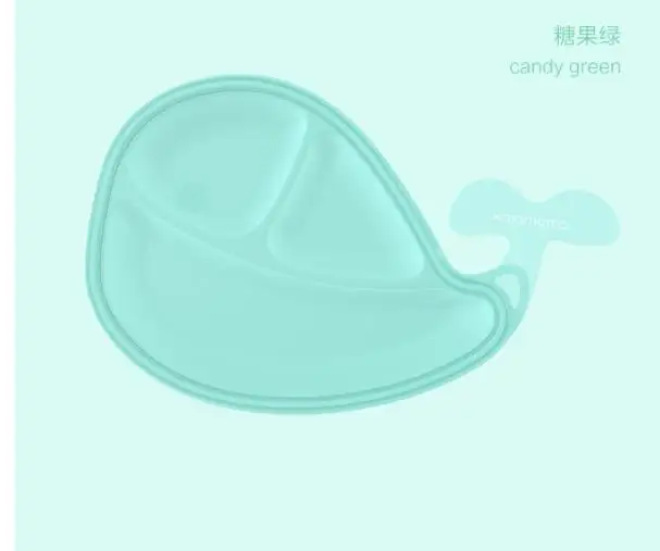 xiaomi mijia маленький кит тарелка пищевой полипропиленовый материал может быть стерилизован, чтобы повесить детские столовые приборы кухонная утварь - Цвет: Зеленый