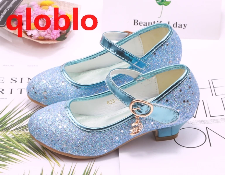 qloblo Kids Girls Wedding Shoes Children Princess Sandals High Heels Dress Shoes Shoes For Girls