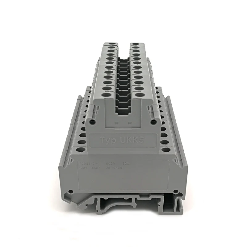 10/15/50 шт. Din rail dual row Винтовые клеммы UKK5 провода электрический double deck Терминалы Блок соединительные кабели morsettiera