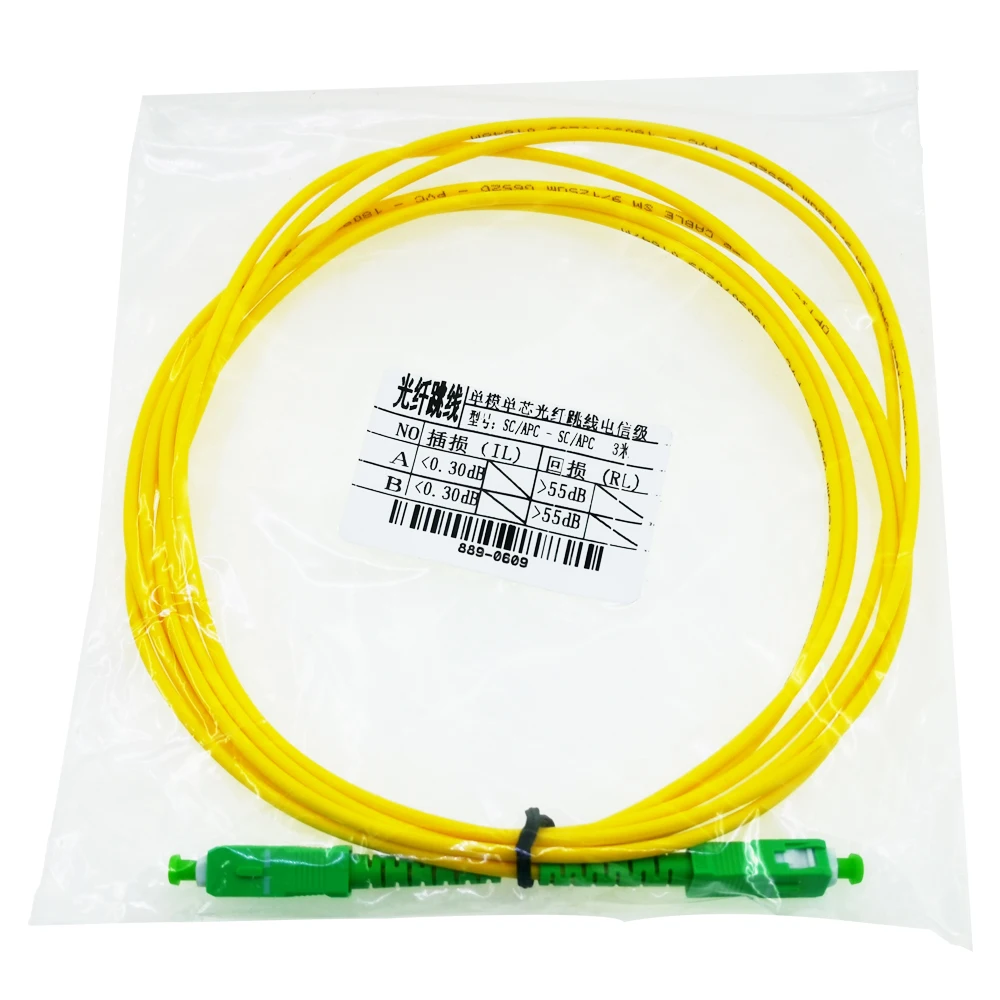 10 шт./лот одномодовый 3 м APC/SC-APC/SC 2 0 мм или FTTH Стандартный Волоконно-оптический