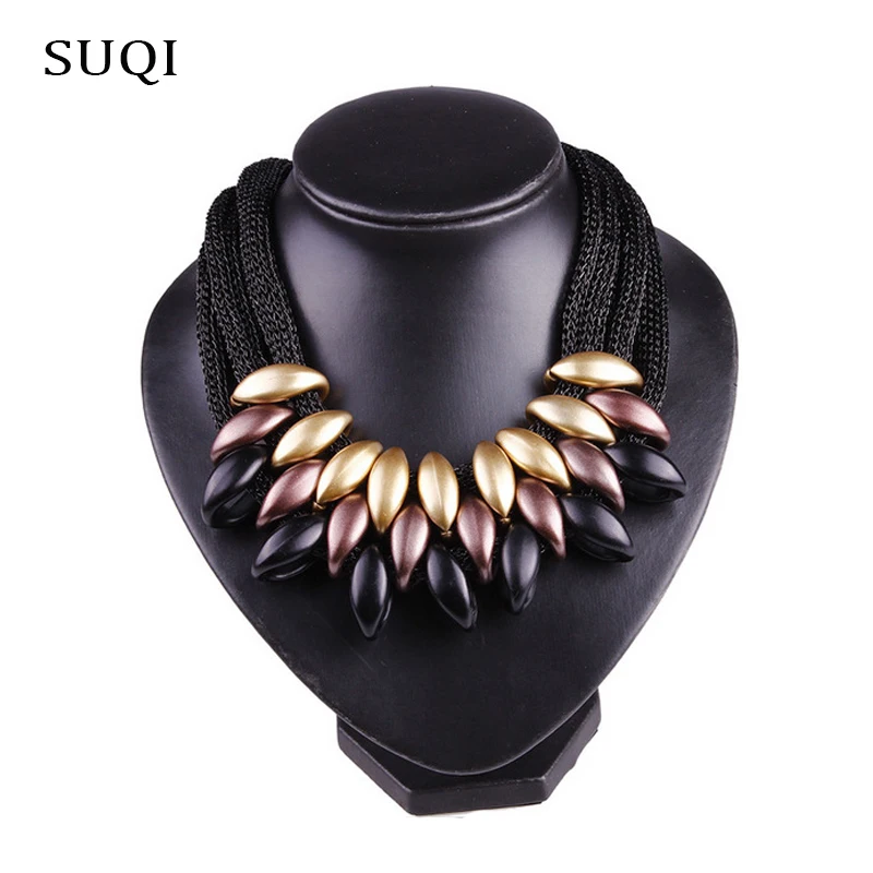 Модное роскошное ожерелье SUQI бижутерия золотые подвески чокеры ожерелья для