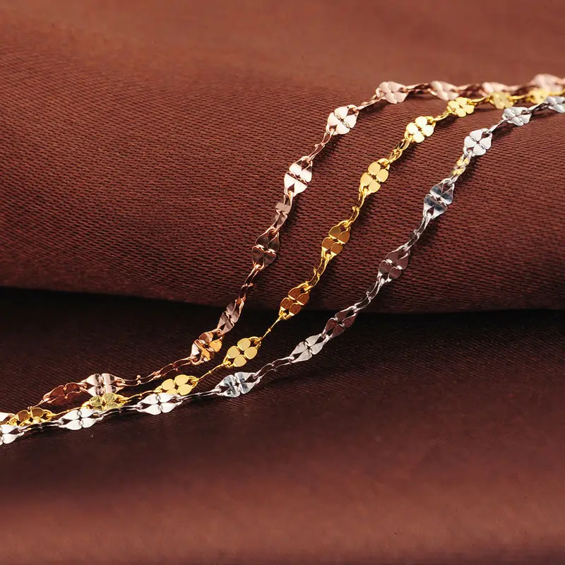 Женские браслеты из чистого золота 18 карат Изящные Ювелирные изделия подарок с