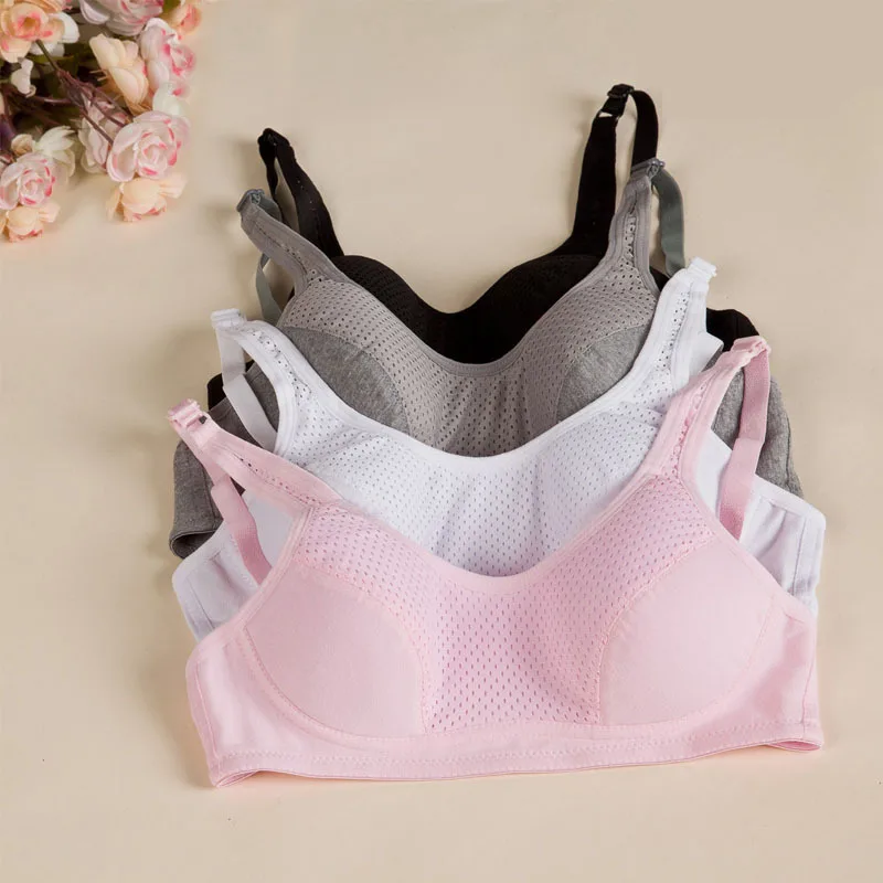 Весенний японский бюстгальтер из чистого хлопка для девочек тонкий регулируемый