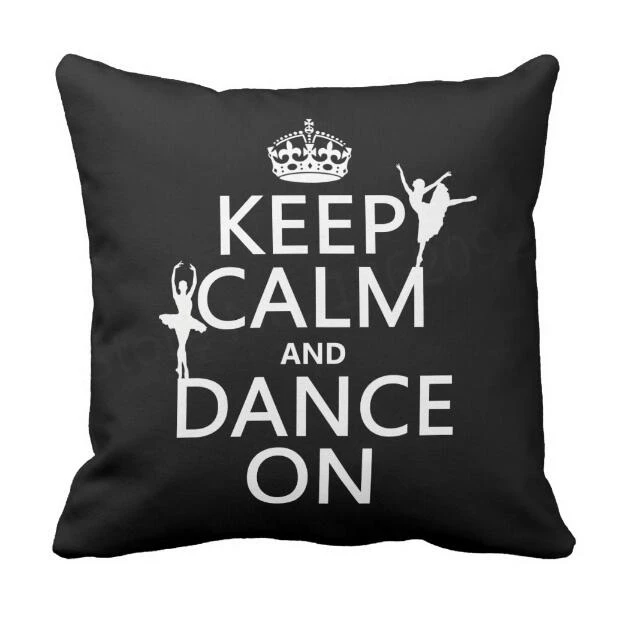 Наволочка для подушки с надписью Keep Calm and Dance|Наволочки| |