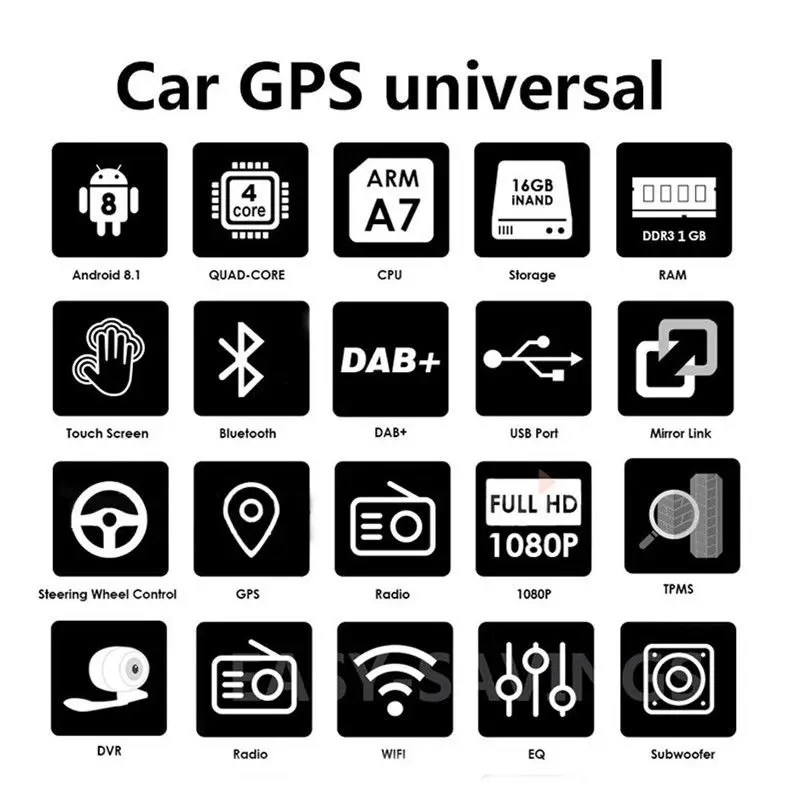 Автомобильный мультимедийный плеер 10 1 дюйма Android 9 2Din Авторадио стерео Gps Bluetooth Fm