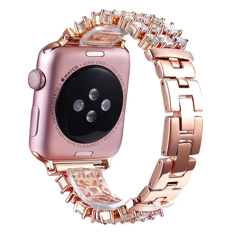 Ремешок из нержавеющей стали для Apple Watch 4 44 мм 40 браслет iWatch 38 Series 3 2 1 42 мм|Ремешки