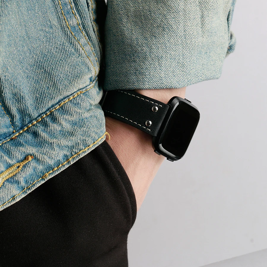 Для Fitbit Versa 2 Браслет из натуральной кожи сменный ремешок для часов Lite аксессуары