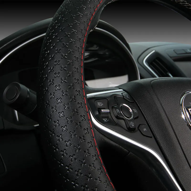 38 см Роскошный чехол рулевого колеса автомобиля из натуральной воловьей кожи