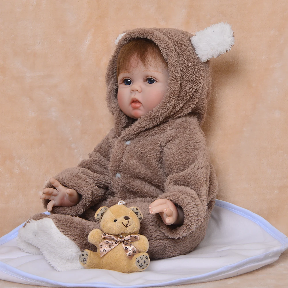 Силиконовая кукла Reborn для девочек 55 см Реалистичная bebe новорожденных подарок на