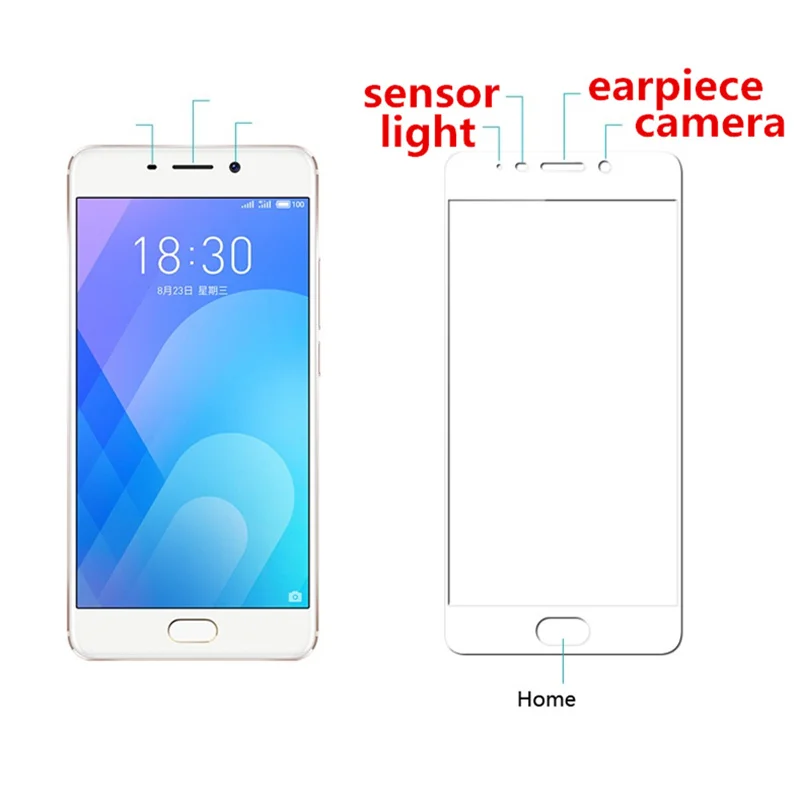 Полное покрытие из закаленного стекла для MEIZU M6 note M6note M 6 Защитная пленка экрана