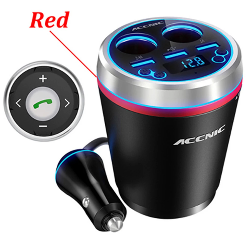 ACCNIC Bluetooth громкой связи автомобильный прикуриватель MP3-плеер беспроводной 3 fm-трансмиттер с USB АВТО музыкальный плеер