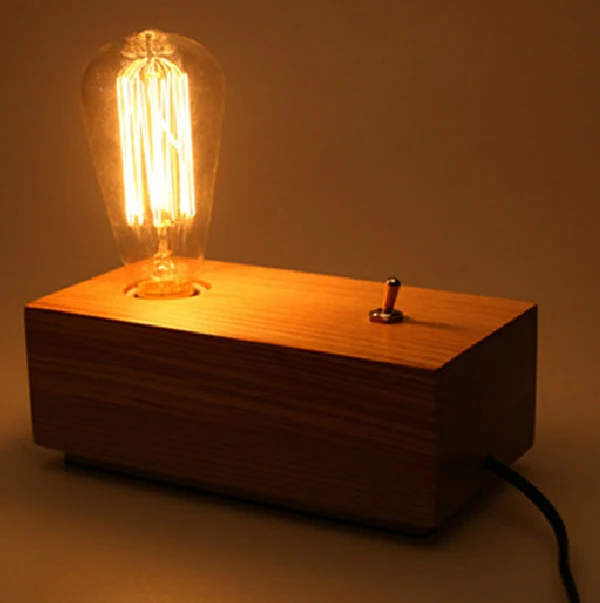 Винтажная ностальгическая настольная лампа Эдисона в стиле лофта прикроватная