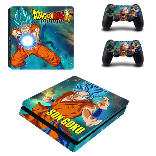 Аниме Dragon Ball Z с рисунком из аниме «Драконий жемчуг зет» PS4 тонкая кожа Стикеры для sony Игровые приставки 4 консоль и контроллеры наклейка PS4 тонкий Стикеры винил - Цвет: YSP4S-0378