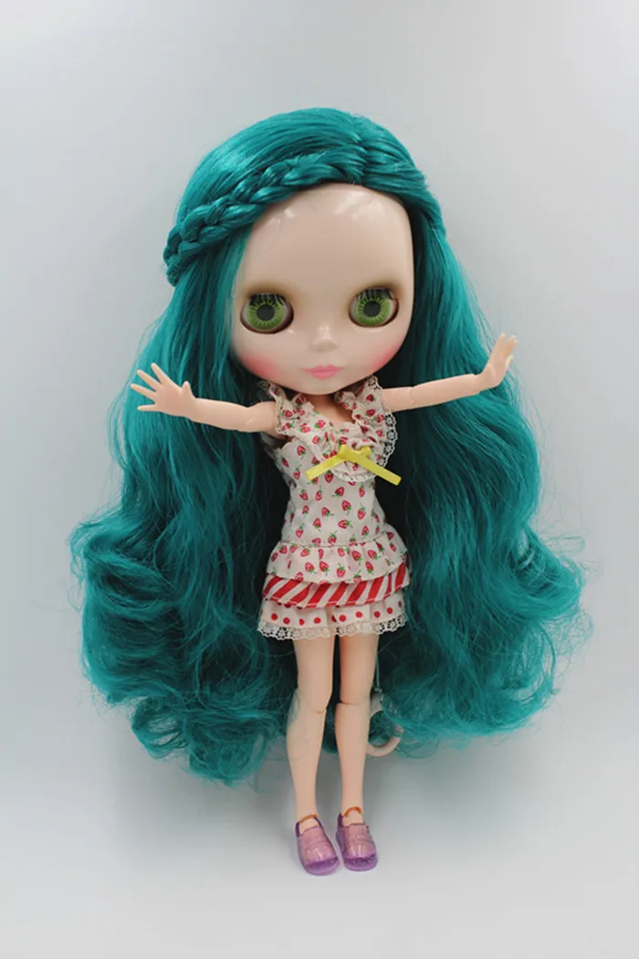 Blygirl Dolls Jade green Hair Joints Body Blyth for their makeup The hand can be rotated |