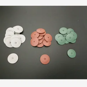 Диски полировальные силиконовые грубые, серыйкоричневыйзеленый, диаметр 22 мм, 30 шт.