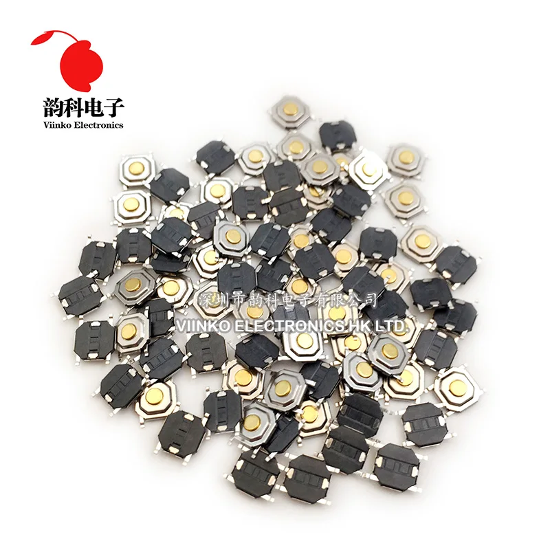 100 шт. 4*4*1 5 мм 4x4x1 SMD Кнопочный микропереключатель тактовый переключатель |