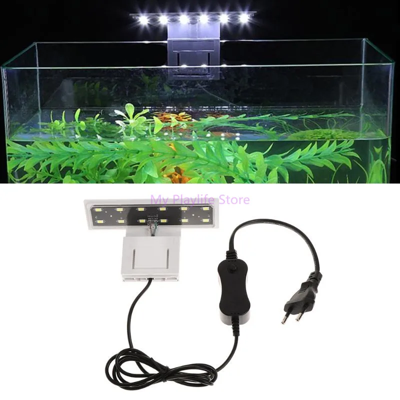 Aquariuim светодиодный освещение воды освещение для выращивания растений освещения аквариум Водонепроницаемый клип на лампы для 2-6 мм Толщина аквариум C42