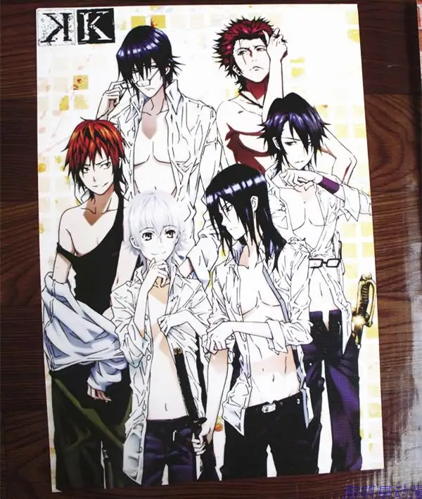 8 pcs K MISSING KINGS poster set anime Isana Yatogami NEKO Yukizome Kushina figures posters 42x29cm for walls free shipping | Игрушки и