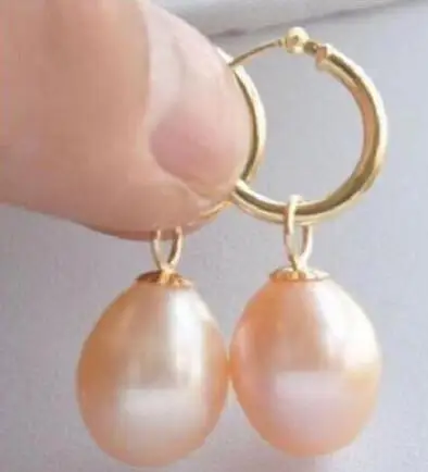 

Бесплатная доставка >>>> благородные украшения, красивые серьги с розовым жемчугом ААА 11-13 мм, с надписью «SOUTH SEA» из твердого золота 14 к