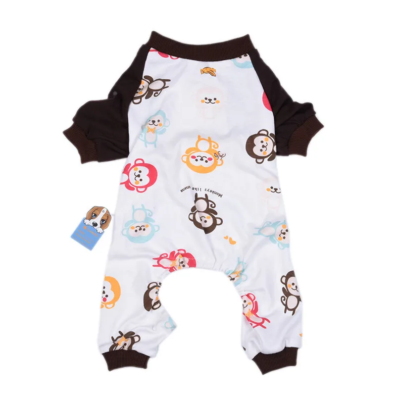 Милая пижама с принтом обезьяны собаки мягкие теплые уютные Комбинезоны для сна