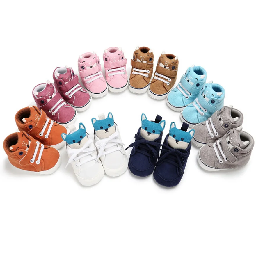 0-18 м Детские кроссовки милый мультфильм лиса Neonata Scarpe малыш Chaussure семья мальчик детские пинетки обуви для малышей Девочка детская обувь
