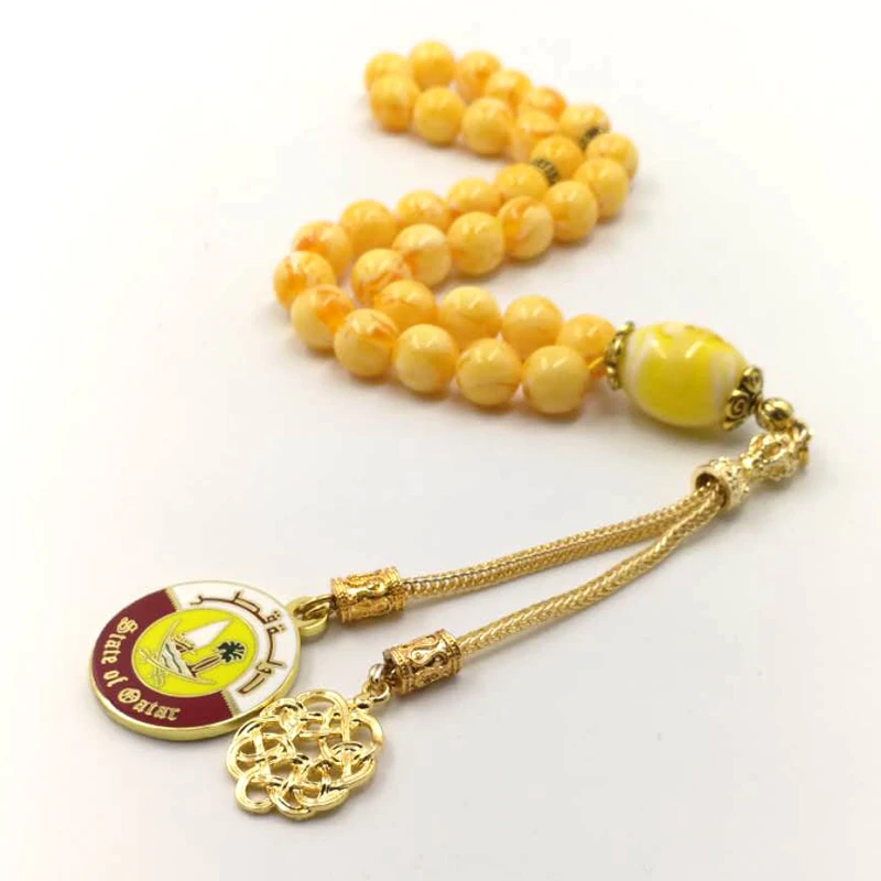 Новое поступление значок Катара из смолы Tasbih 33 66 99 шариков мусульманский мибаха