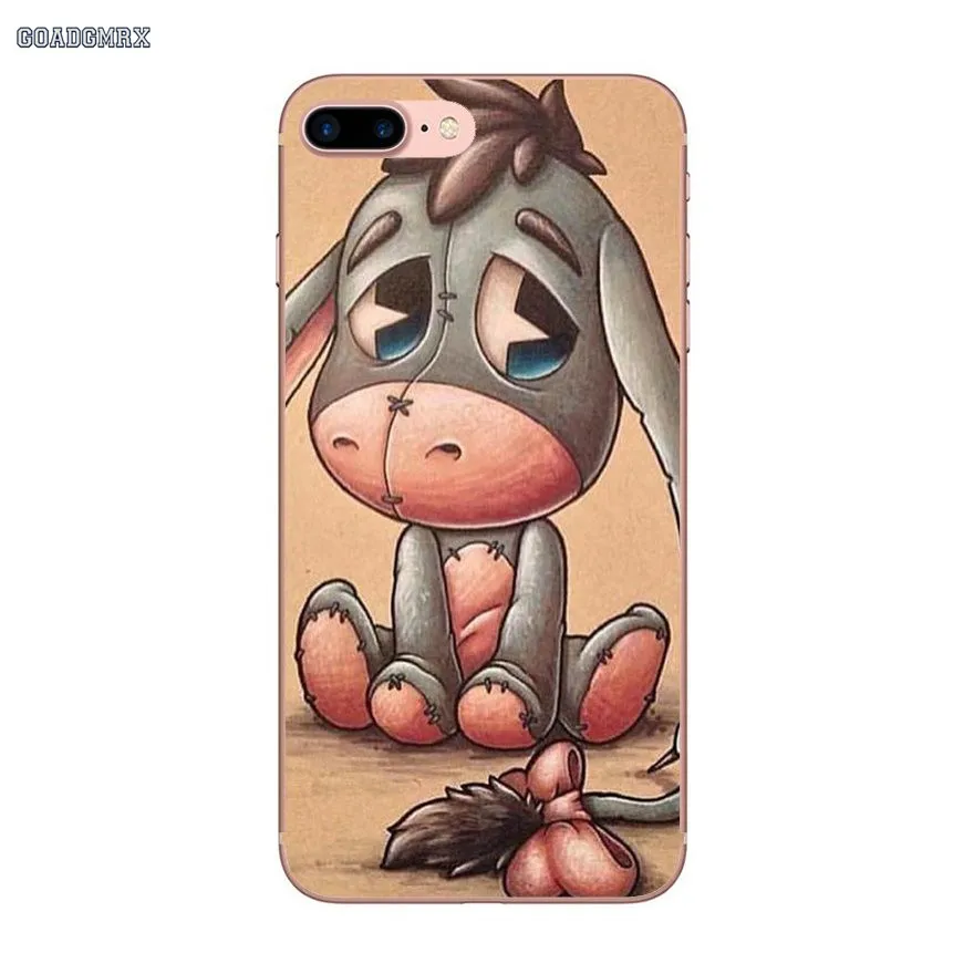 Transparent TPU Bag Case Lovely Donkey Art Eeyore For Samsung Galaxy S2 S3 S4 S5 Mini Alpha S6 S7 edge S8 S9 Plus J1 Grand Prime | Мобильные