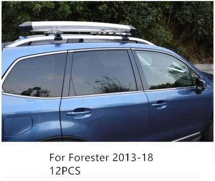 PC ярко черный оконный столб украшенный чехол для Subaru Forester 2013 14 15 16 17 18 BA100 - Название цвета: 2