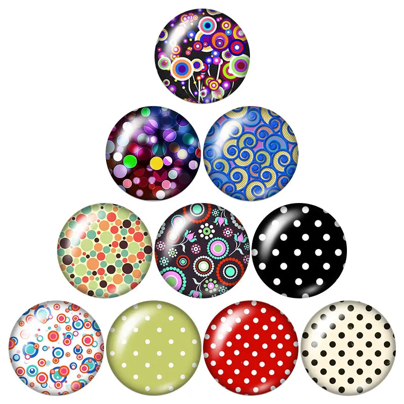 10 шт. круглые стеклянные кабошоны с рисунком 12/16/18/25 мм|photo glass cabochons|glass cabochonpattern
