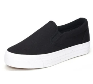 black espadrilles Г., женская обувь на платформе парусиновая обувь однотонная женская дышащая обувь без шнуровки на плоской подошве для отдыха женская модная повседневная обувь, Fujin - Цвет: black espadrilles