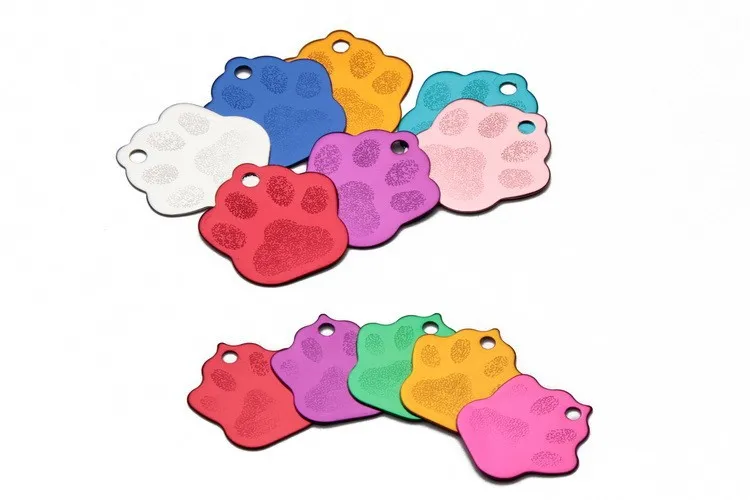1200 шт./лот оптовая продажа бесплатная engarved Paw Print персонализированные собачьи
