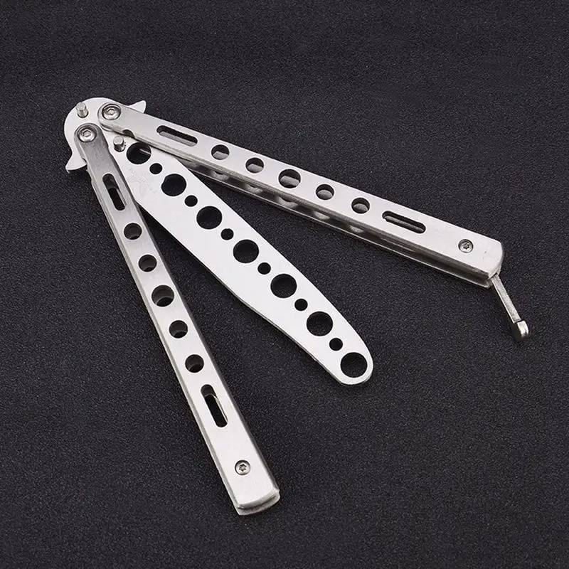 Бабочка Ножи средство обучения Нержавеющая сталь бабочка тренер Balisong складной