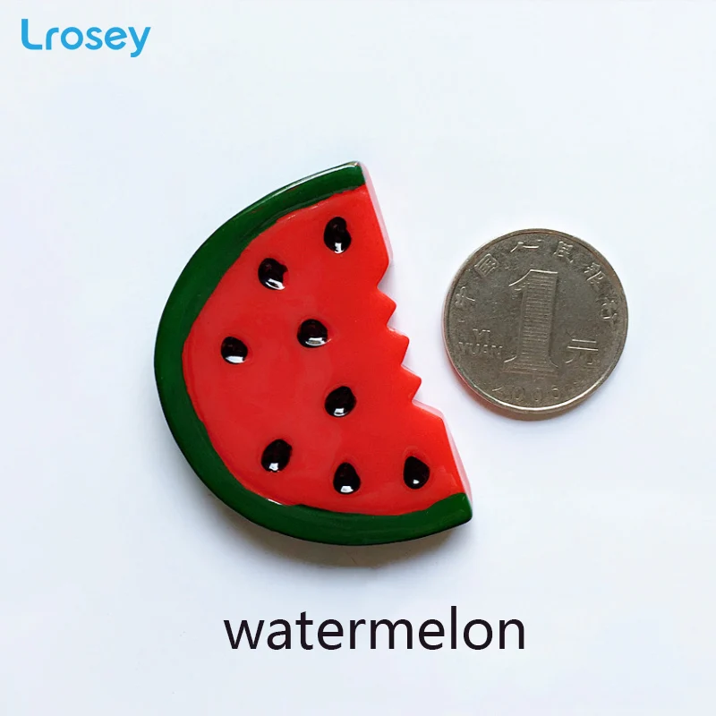 watermelon Моделирование магнит для холодильника в виде фрукта Кухня DIY Украшение из эпоксидной смолы украшение дома аксессуары лимон Apple Творческий подарок Магнитная Наклейка на холодильник - Цвет: watermelon