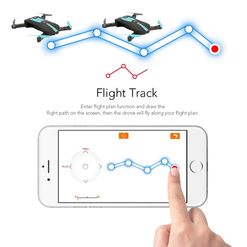 GOOLSKY JUNYI TOYS JY018 2.0MP камера 1080P Wifi FPV складной селфи Карманный Дрон g сенсор барометр