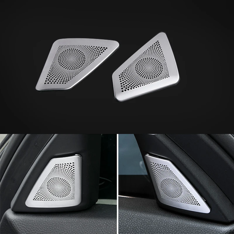 2x нержавеющая передняя дверь высокий динамик панель Накладка для BMW 5 серии F10 11-16 |