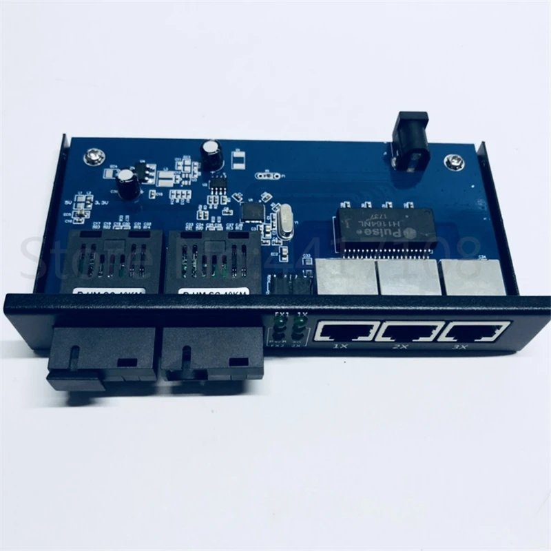 Ethernet коммутатор 10/100 м 25 км волоконно оптический медиа конвертер один режим 3 RJ45 и 2