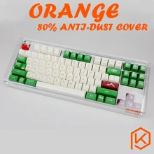 Acrylic Orange 80% dust cover anti dust guard cap for 80% mechanical keyboard such as 87 tkl wkl 87 xd87 ikbc ducky filco
