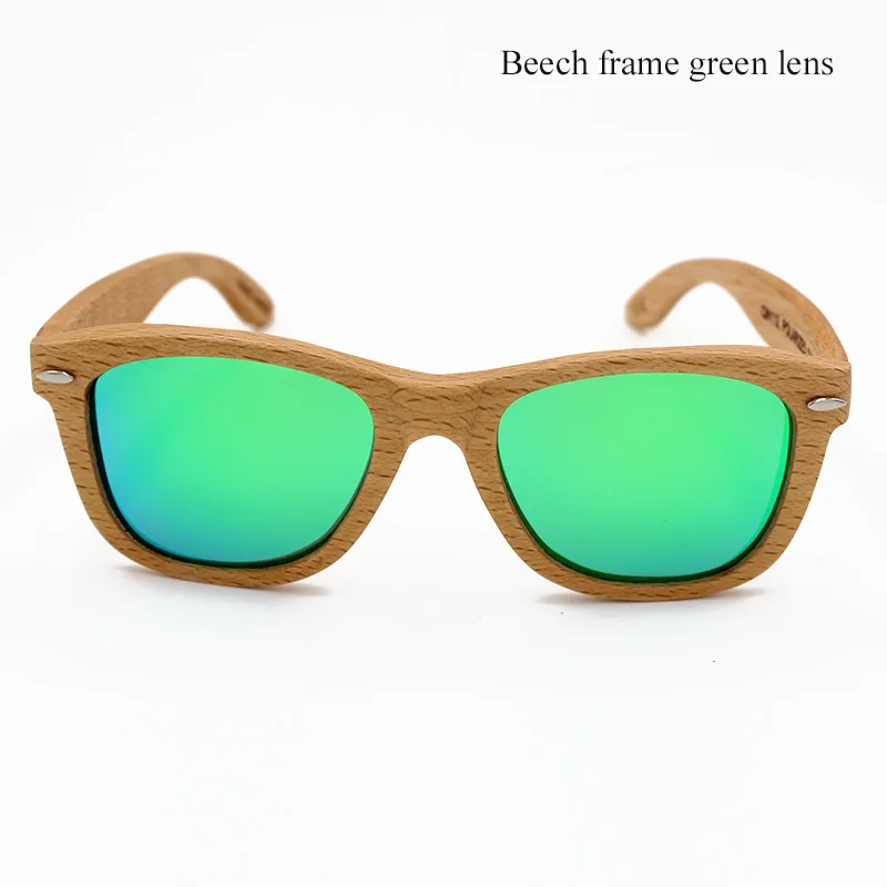 Мужские солнцезащитные очки в винтажной деревянной оправе поляризационные