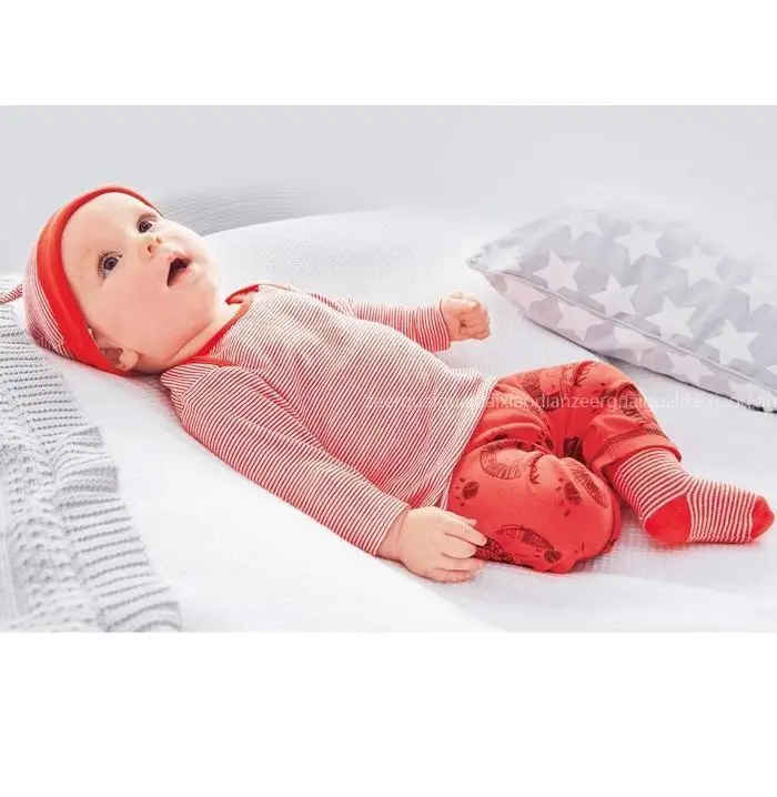 3 шт./0-18months/Демисезонный Детская Одежда для новорожденных мальчиков и девочек милый Розовый и красный цвет футболка штаны в полоску+ Шапки комплект одежды для новорожденных bc1347
