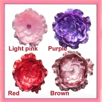 free shipping12pcslot 4colors rose silk flower hair clip brooch pin