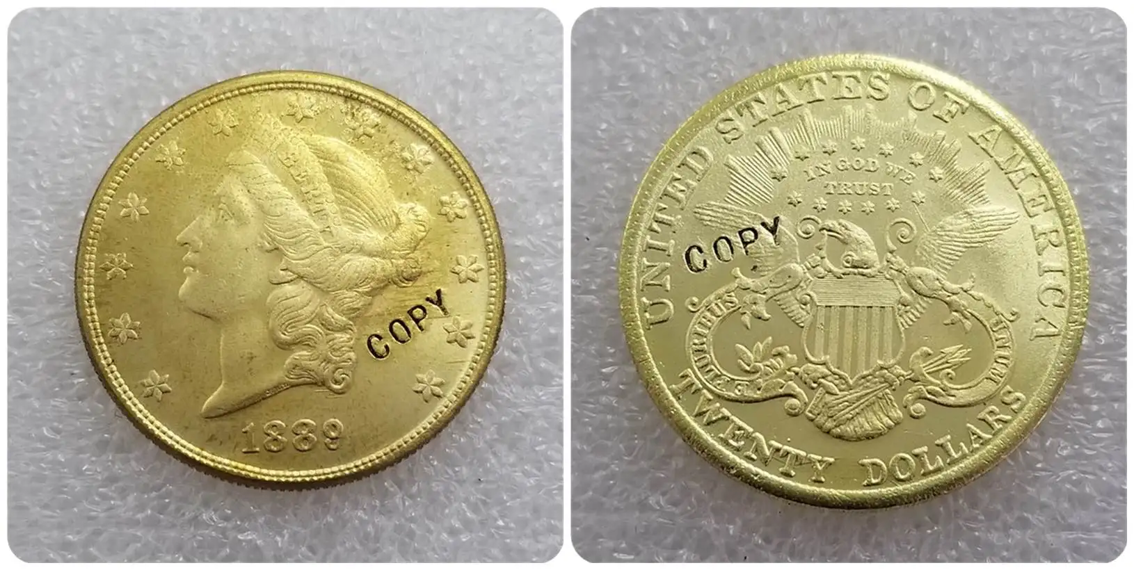 США 1878-1893$20 символ свободы, двойной Орел копия монет - Цвет: 1889