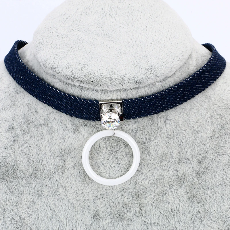 Женское Ожерелье-чокер collana Kolye Bijoux с большим кристаллом карата | Украшения и
