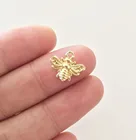 Eruifa 20 шт. 13*12 мм мини пчела шармы цинковый сплав ожерелье, серьги браслет ювелирные изделия DIY ручной работы 2 вида цветов