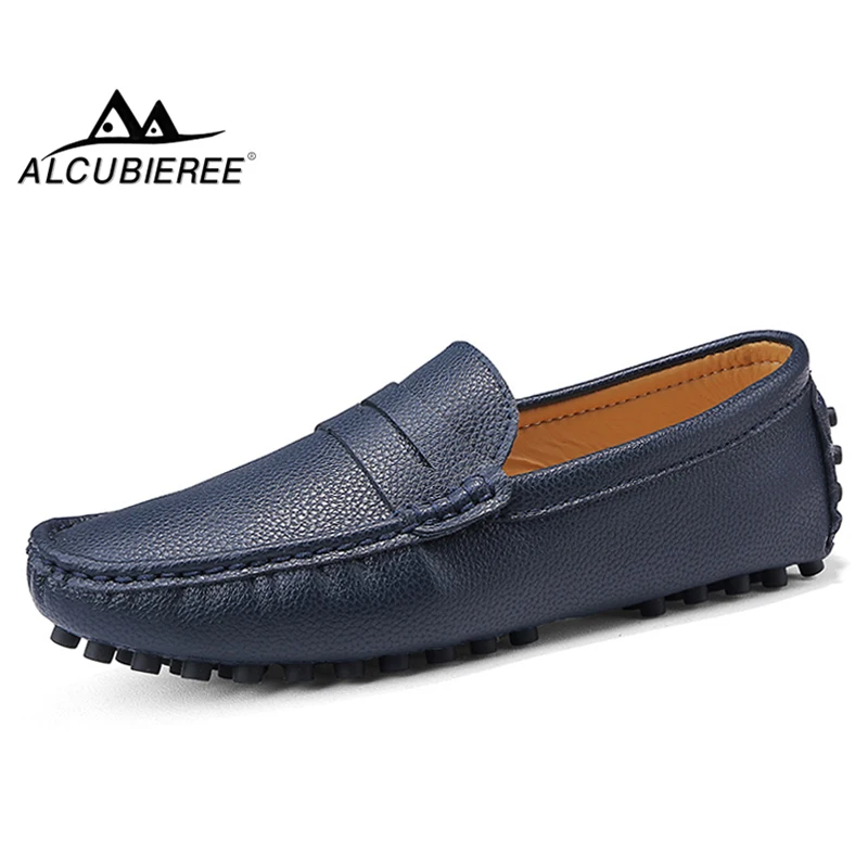 

ALCUBIEREE 2019 Spring Summer Breathable Mens Penny Loafers Casual Slip on Gommino Boat Shoes Lightweight Zapatos De Hombre