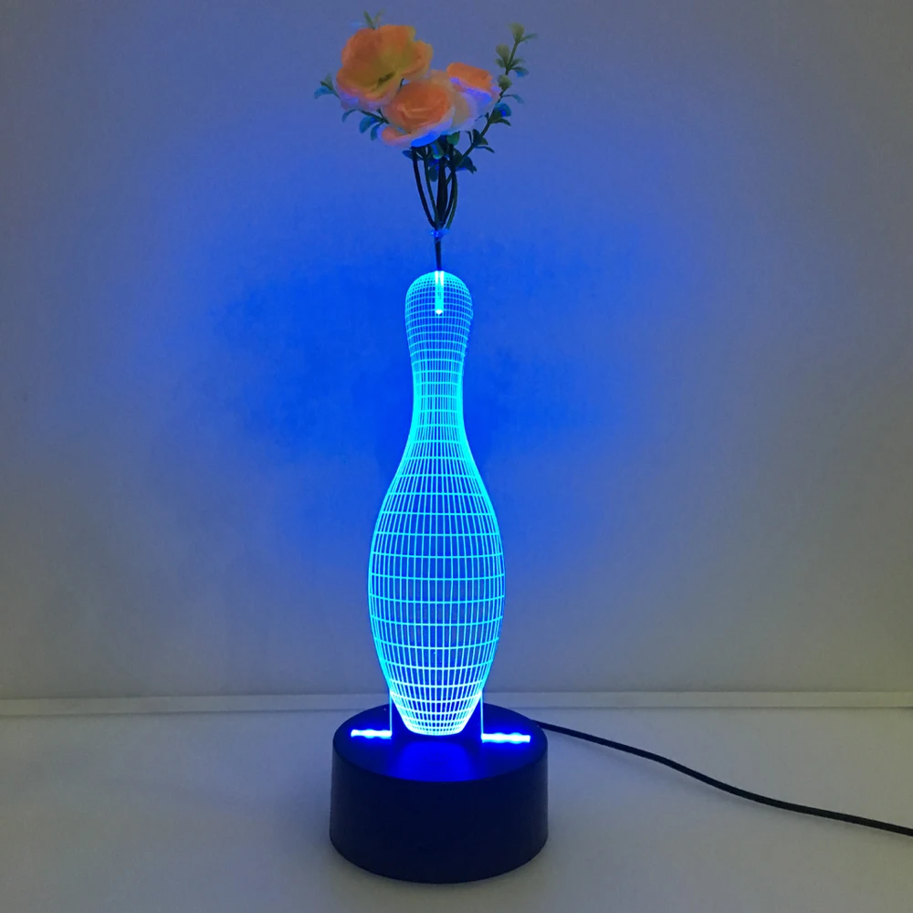 Боулинг Форма LED Night Light 3D Настроение Лампы Usb Led Лампа Светодиодный Свет Ночи как