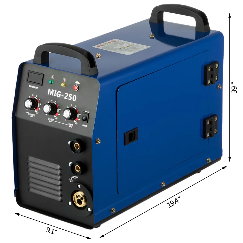 ЕС склад MIG-250AI инвертор сварочный аппарат MIG MAG+ E-Hand IGBT 250Amp